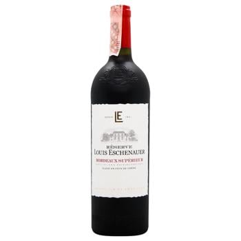 Вино Louis Eschenauer Bordeaux Superieur красное сухое 12,5% ​​0,75л - купить, цены на ULTRAMARKET - фото 1