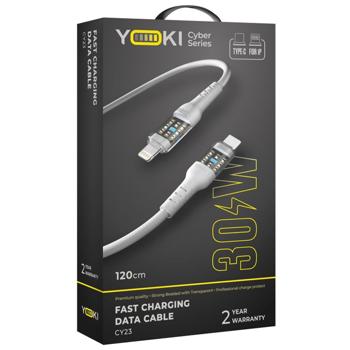 Yoki Cyber YK-CY23 Type-C to Lightning cable white 30W 1.2m
