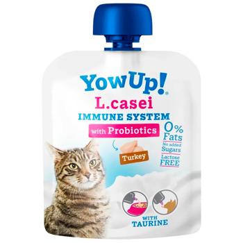 Ласощі для котів YowUp! L.Casei Immune System Йогурт з індичкою та пробіотиками 85г - купити, ціни на MasterZoo - фото 1