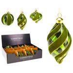 Actuel Glass Green Christmas Decoration 8-12.5cm in Assortment