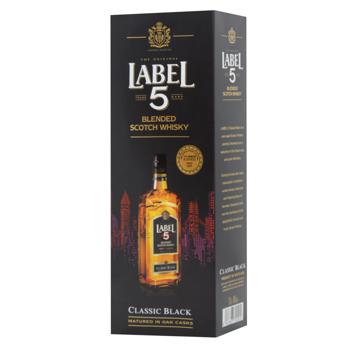 Label 5 Classic Black Whiskey 40% 0.7l - buy, prices for MegaMarket - photo 2