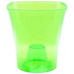 Кашпо для горшков орхидейных квадро зеленое