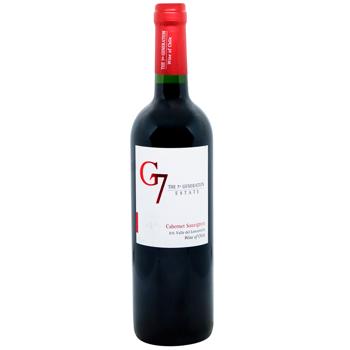 Вино G7 Cabernet Sauvignon червоне сухе 13% 0,75л