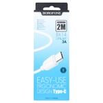 Borofone USB BX14 Type-C 2m White Cable