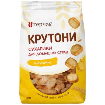 Крутоны Герчак Классические 100г - купить, цены на МегаМаркет - фото 1