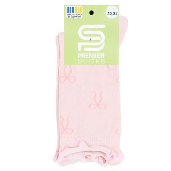 Набір шкарпеток дитячих Premier Socks Бантики з рюшами р.16-22 рожевий 2 пари