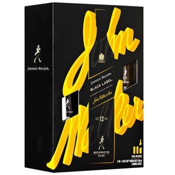 Віскі Johnnie Walker Black Label 40% 0,7л + 2 склянки - купити, ціни на КОСМОС - фото 3