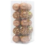 Прикраси ялинкові бронзові 20шт 3см