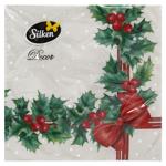 Silken Holly Frame 3-Ply Table Napkins 33*33cm 18pcs