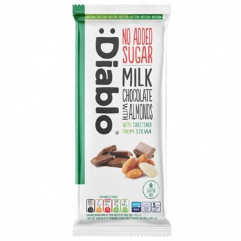 Diablo Milk Chocolate with Stevia and Almonds 75g - buy, prices for COSMOS - photo 1
