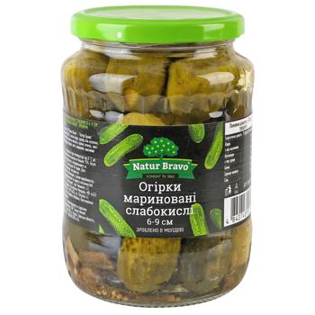 Natur Bravo Pickled Lightly Salted Cucumbers 900ml - buy, prices for Tavria V - photo 1