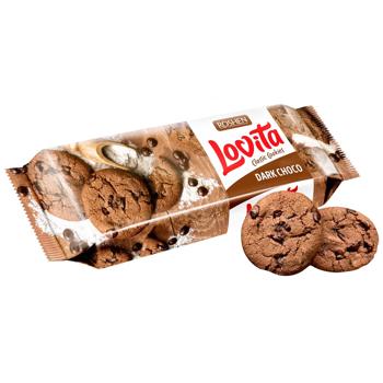 Печенье Roshen Lovita с какао и кусочками шоколадной глазури 150г - купить, цены на КОСМОС - фото 2