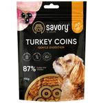 Лакомство для щенков Savory Turkey Coins с индейкой для чувствительного пищеварения 100г
