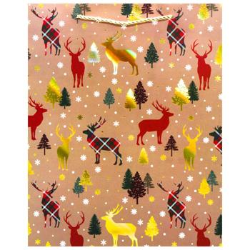 Пакет подарочный Buromax Крафт М 26х32х10см - купить, цены на - фото 2