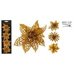 Mondex Flower Decoration on Clip 8cm 4pcs in assortment