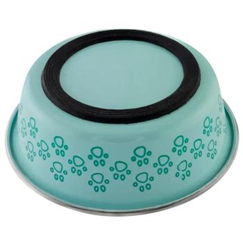 Миска Arjan Impex Animal Paw Print 02 металлическая 270мл зеленый - купить, цены на MasterZoo - фото 4