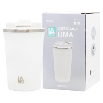 Line Art Lima White Thermo Mug 380ml - buy, prices for MegaMarket - photo 1
