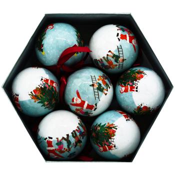 Xmas Plastic Christmas Tree Balls 7.5cm 7pcs - buy, prices for METRO - photo 3