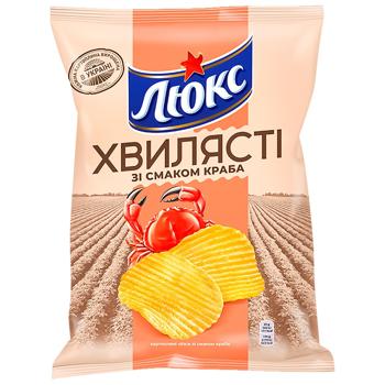 Чипсы Люкс со вкусом краба рифленые 125г - купить, цены на Auchan - фото 2