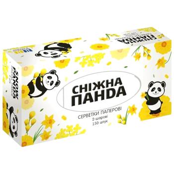 Серветки косметичні Сніжна Панда двошарові 150шт - купити, ціни на КОСМОС - фото 6
