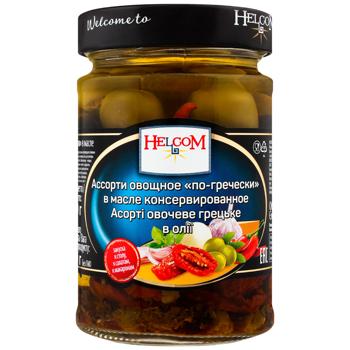 Ассорти овощное Helcom По-гречески в масле 270г - купить, цены на Grono - фото 1