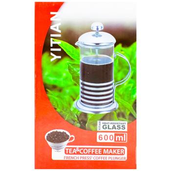 Френч-пресс 600мл - купить, цены на Чудо Маркет - фото 2