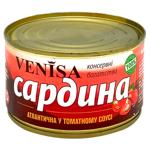 Сардини Venisa атлантичні обсмажені в томатному соусі 240г