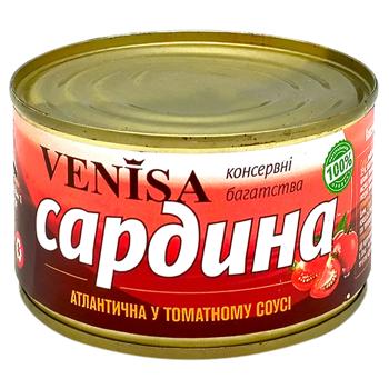 Venisa Atlantic Sardines Fried in Tomato Sauce 240g - buy, prices for Chudo Market - photo 1