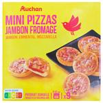 Піца Auchan міні з шинкою та сиром 9шт 270г