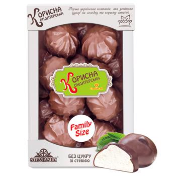 Healthy Confectionery Family Size Sugar-free Marshmallows in Chocolate Glaze with Stevia - buy, prices for Vostorg - photo 1