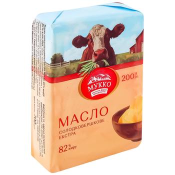 Масло Мукко солодковершкове 82% 200г - купити, ціни на Таврія В - фото 3