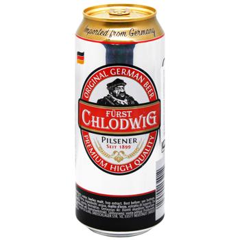 Furst Chlodwig Premium Light Beer 4.8% 0.5l - buy, prices for MegaMarket - photo 1