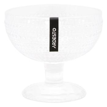 Ardesto Verbena Glass Transparent Cream Bowl 12cm - buy, prices for MegaMarket - photo 1