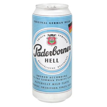 Paderborner Hell Light Beer 5.1% 0.5l - buy, prices for NOVUS - photo 1