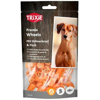 Trixie Premio Fish Chicken Wheels Dog Snack with Chicken and Fish 75g