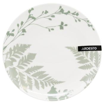 Ardesto Capri White-Green Dinner Plate 19.2cm - buy, prices for MegaMarket - photo 1