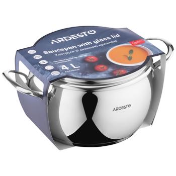 Ardesto Gemini Liguria Saucepan with Glass Lid 4l - buy, prices for - photo 1