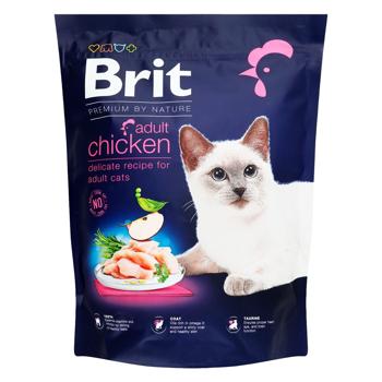 Корм сухой Brit Premium с курицей для взрослых кошек 300г - купить, цены на MasterZoo - фото 1