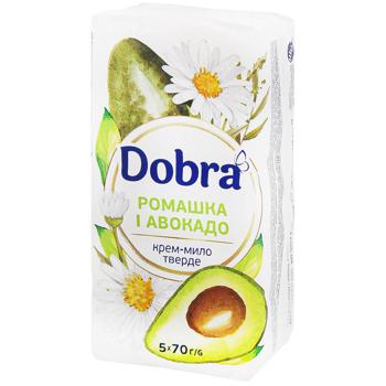 Крем-мыло твердое Dobra Ромашка и авокадо 70г х 5шт