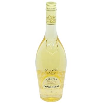 Вино Bostavan Gold Шардоне белое полусладкое 11,5-13% 0,75л - купить, цены на КОСМОС - фото 1