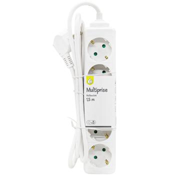 Auchan Multisocket with Grounding 5 Sockets 1.5m - buy, prices for Auchan - photo 1