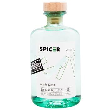 distillate spicer with apple 38% 500ml glass bottle Ukraine