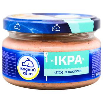 Икра Водний Світ с лососем 160г - купить, цены на КОСМОС - фото 1