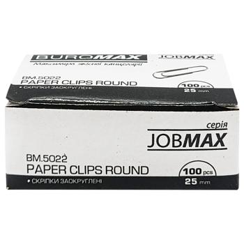 Скріпки Buromax Jobmax оцинковані 25мм 100шт