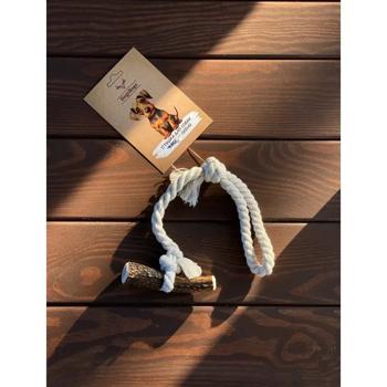 DogsRogs VelshS Deer Antler and Cotton Rope Toy 30cm - buy, prices for MasterZoo - photo 2
