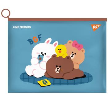 Папка-конверт Yes Line Friends Cony B6 на молнии - купить, цены на Auchan - фото 1