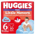 Подгузники-трусики Huggies Little Movers Pants 6 15-25кг для мальчиков 30шт