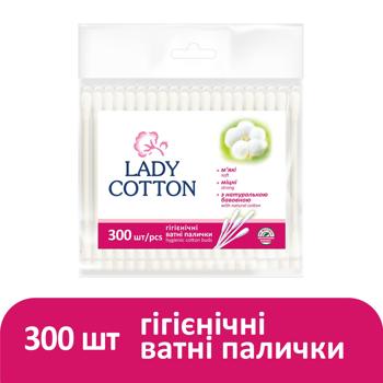 Lady Cotton cotton swabs in a plastic bag 300pcs - buy, prices for Supermarket "Kharkiv" - photo 2