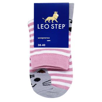 Шкарпетки Leo Step з малюнком мордочки котика 25р - купити, ціни на - фото 1