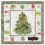 Margo Christmas Tree in Frame 3-ply Napkins 33х33cm 18pcs